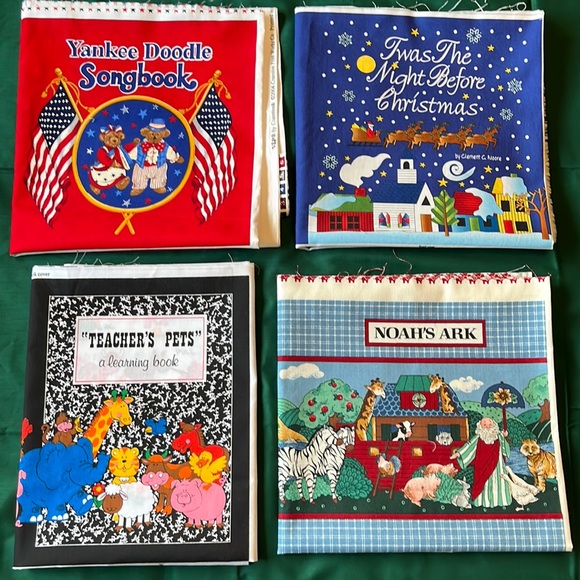 Toys 4 Childrens Story Book Fabric Panels Cut Sew New Old Stock
